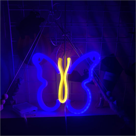 Chimes & Cheers LED Neon Butterfly Interior Decoration Night Light